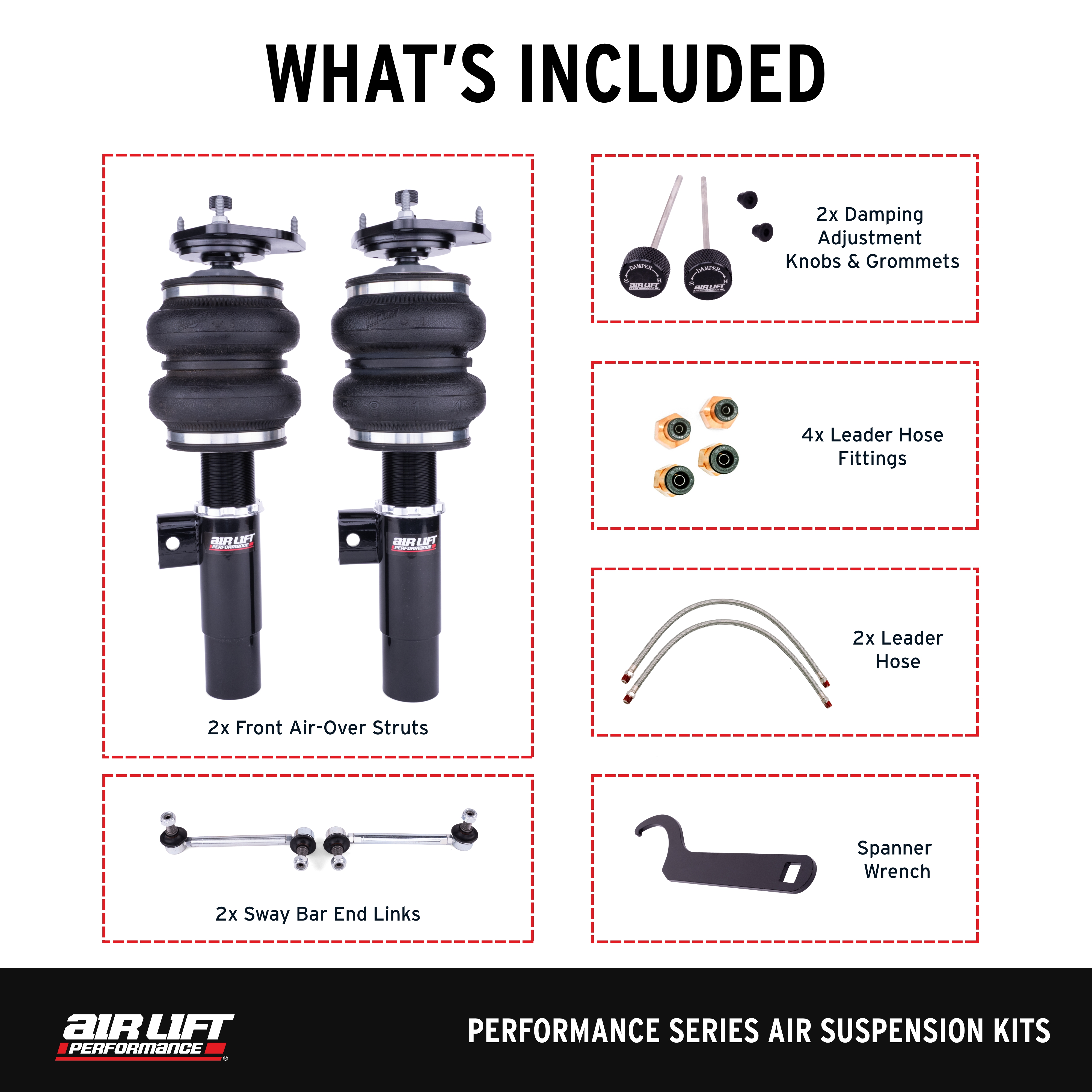 Air Lift Performance 76003 Air Lift Performance Front Air Spring Suspension Kit